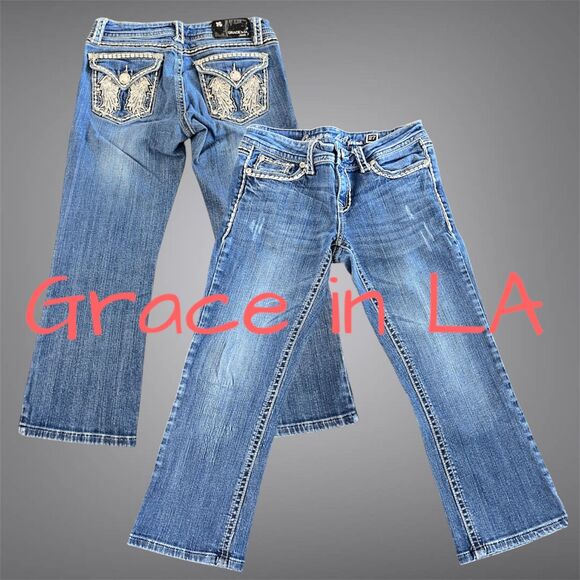 Grace in LA Embellished Capri Jeans – Size 27 - Picture 1 of 13
